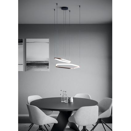 Eglo - LED-dimmbare Pendelleuchte an Kabel LED/30W/230V 2200-6500K Messing + Fernbedienung