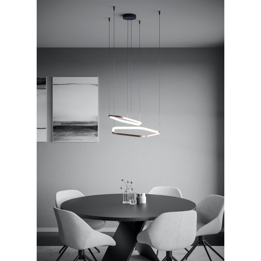 Eglo - LED-dimmbare Pendelleuchte an Kabel LED/30W/230V 2200-6500K Messing + Fernbedienung