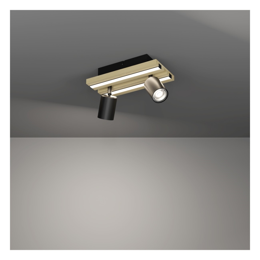 Eglo - LED-Deckenspot 2xLED/2,2W/230V + 2xLED/1,2W + 2xLED/2W beige/schwarz