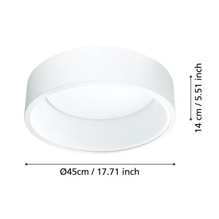 Eglo - Dimmbare LED-Deckenleuchte 1 LED/25,5W/230V