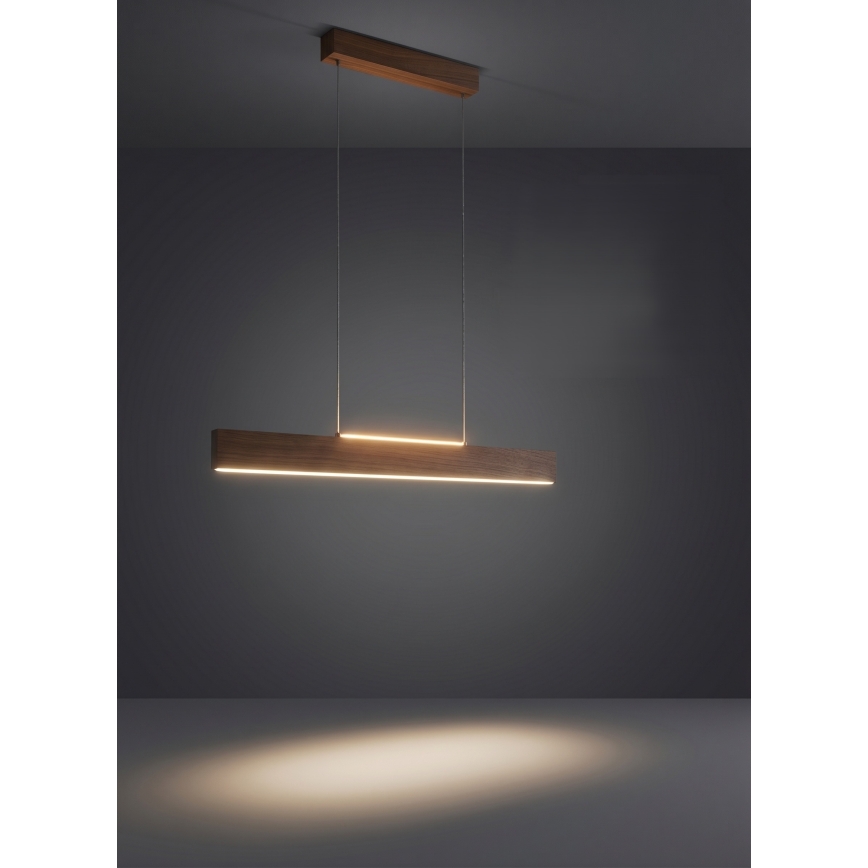 Eglo - LED-Pendelleuchte an Kabel LED/17W/230V + LED/4,2W Nussbaum
