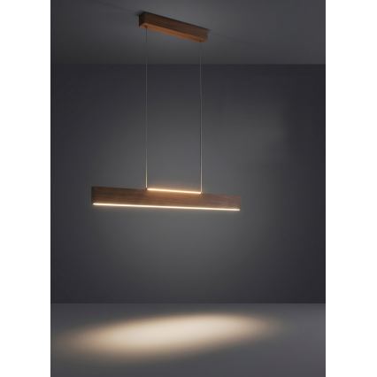 Eglo - LED dimmbare Pendelleuchte an Kabel LED/21W/230V + LED/8,4W Nussbaum