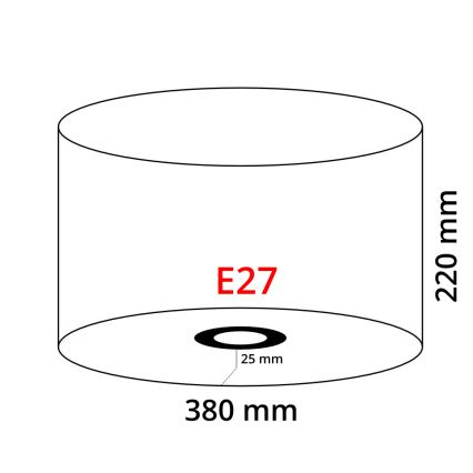 Eglo 39359 - Lampenschirm NADINA 1 E27 Durchmesser 38 cm grau und braun
