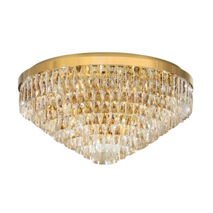 Eglo - Kristalldeckenleuchte VALPARAISO 16xE14/40W/230V gold