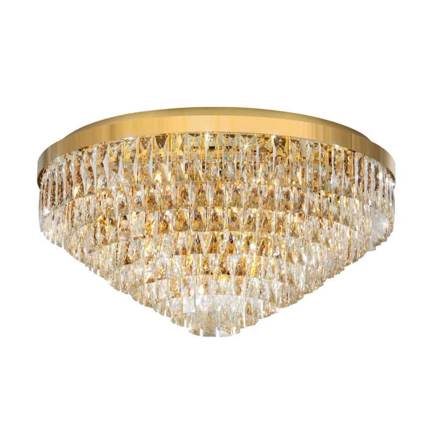 Eglo - Kristalldeckenleuchte VALPARAISO 16xE14/40W/230V gold