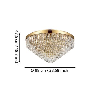 Eglo - Deckenleuchte 25xE14/40W/230V gold