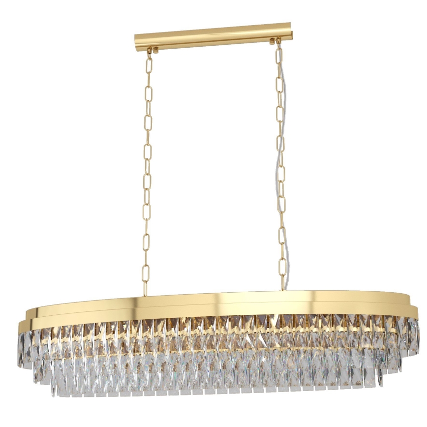 Eglo - Kristallkronleuchter an Kette 13xE14/40W/230V gold