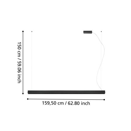 Eglo - LED Dimmbarer Kronleuchter an Schnur LED/30,5W/230V + LED/15,5W