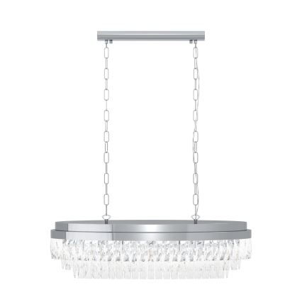 Eglo - Kronleuchter an Kette VALPARAISO 10xE14/40W/230V chromglänzend