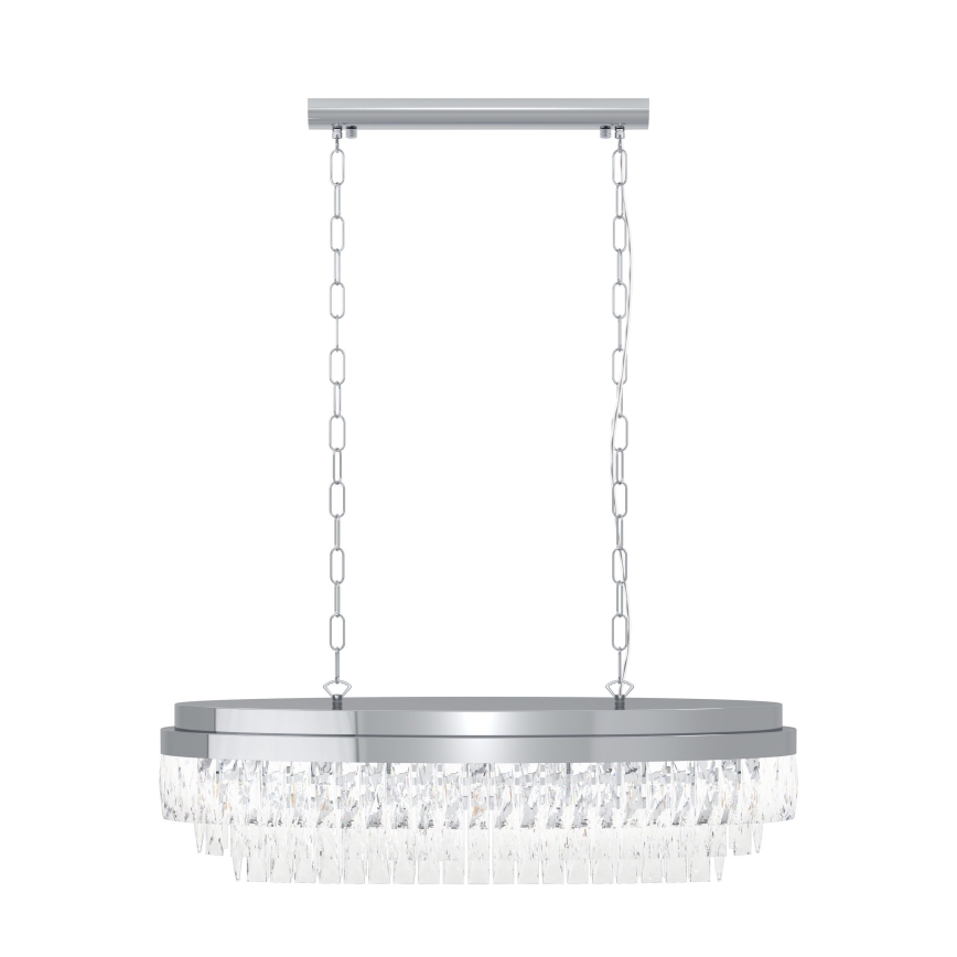Eglo - Kronleuchter an Kette VALPARAISO 10xE14/40W/230V chromglänzend
