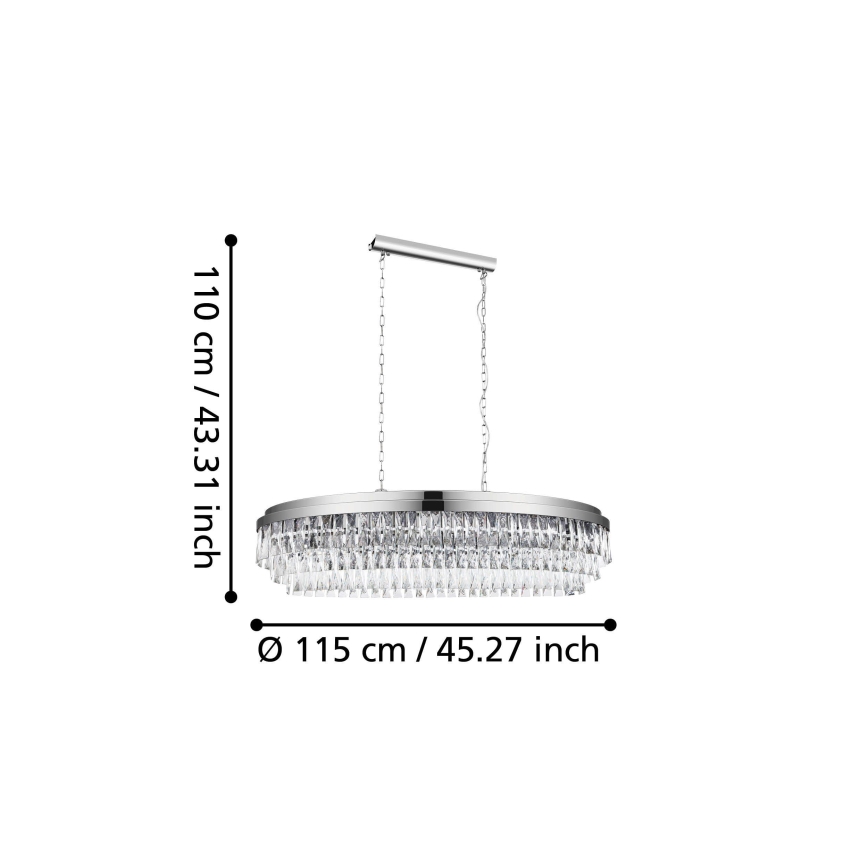 Eglo - Kronleuchter an Kette 13xE14/40W/230V chromglänzend