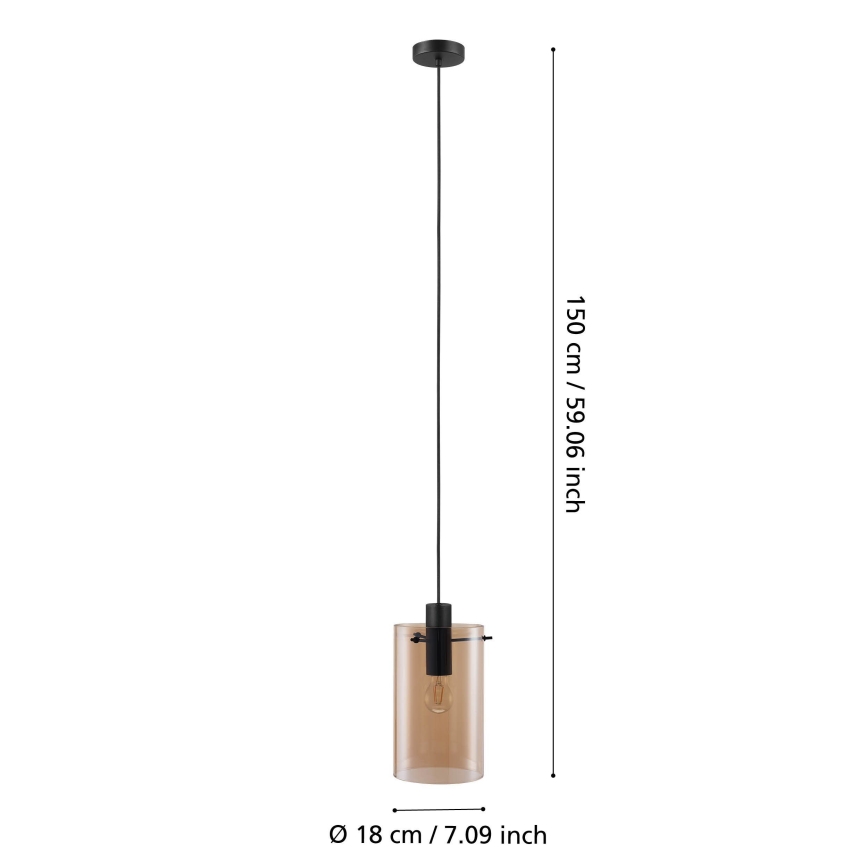 Eglo - Kronleuchter an Schnur POLVERARA 1xE27/40W/230V