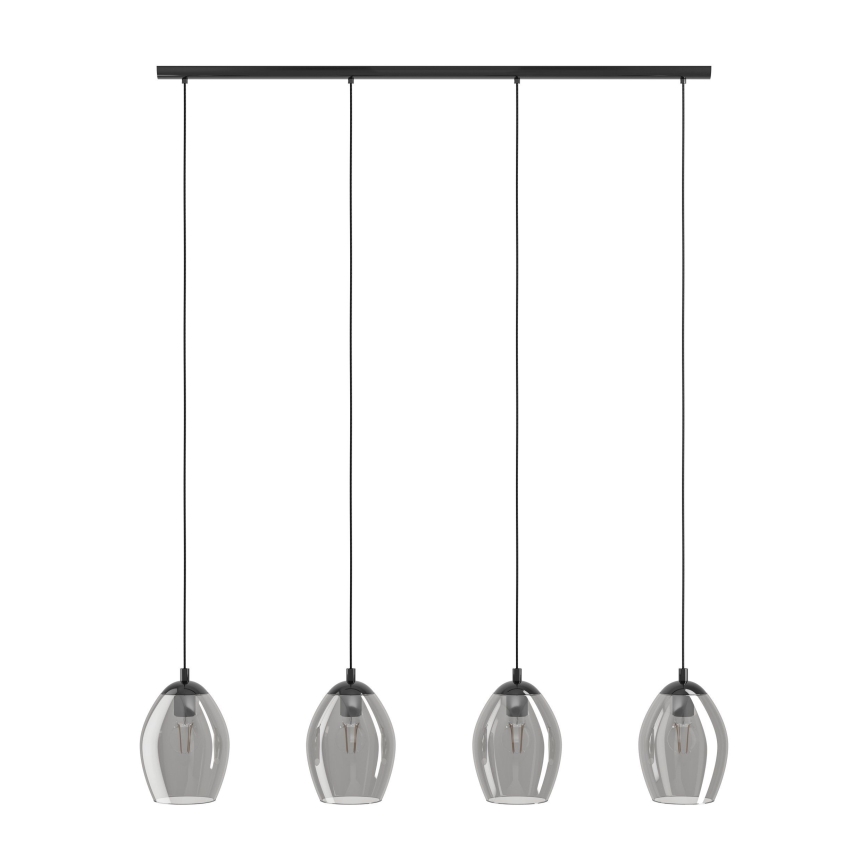 Eglo - Hängeleuchte 4xE27/60W/230V rauchig