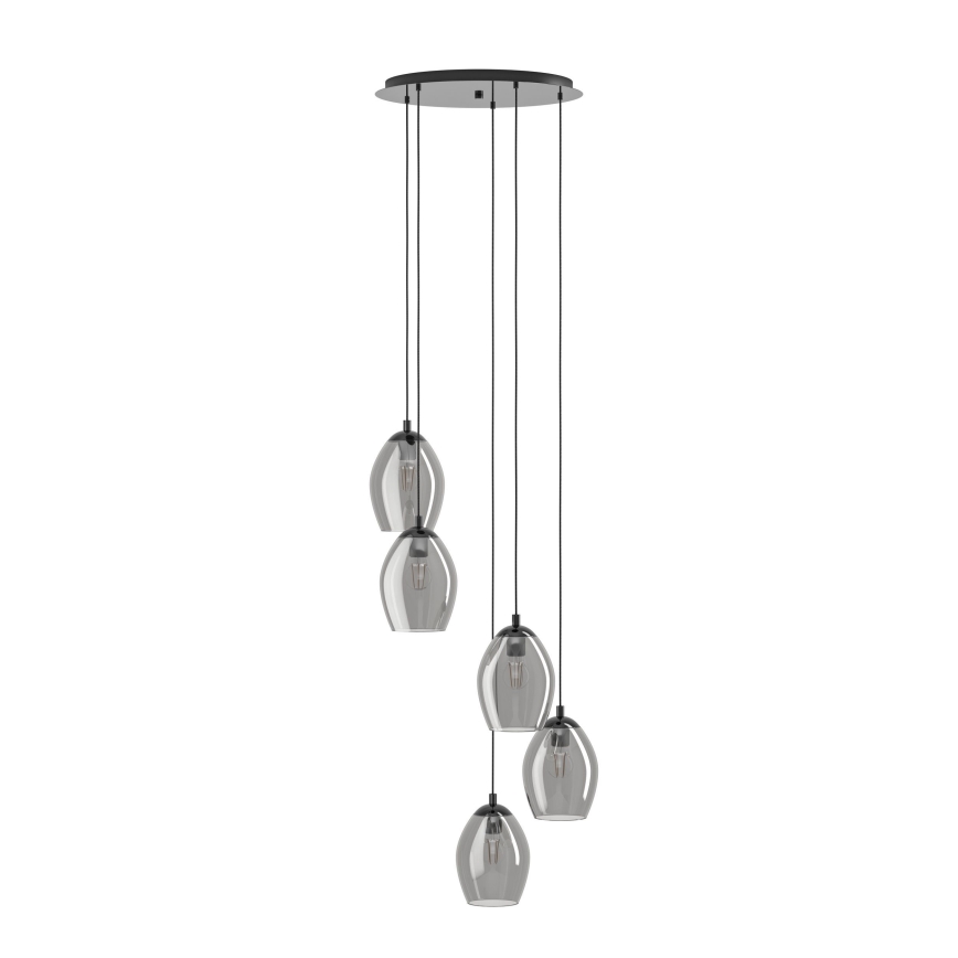Eglo - Hängeleuchte 5xE27/60W/230V rauchig