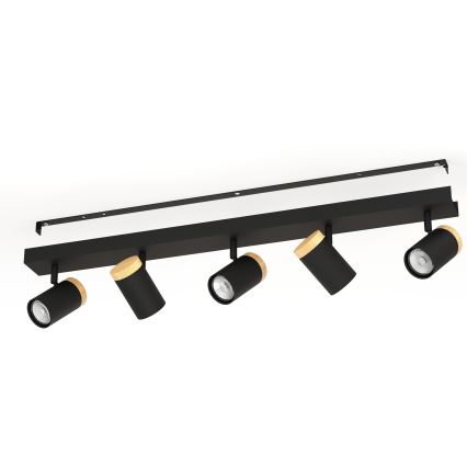 Eglo - LED-Strahler 5xGU10/4,5W/230V 3000K schwarz/braun