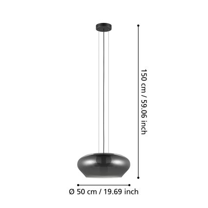 Eglo - Kronleuchter an Schnur 3xE27/20W/230V