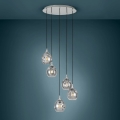 Eglo 39682 - Pendelleuchte an Kabel BREGALLA 5xE27/40W/230V schwarz/rauchglas