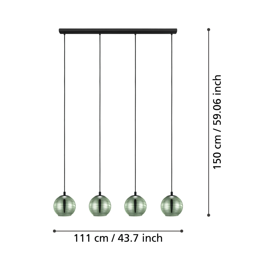 Eglo - Kronleuchter an Schnur 4xE27/40W/230V