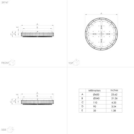 Eglo - Dimmbare LED-Deckenleuchte LED/52,4W/230V