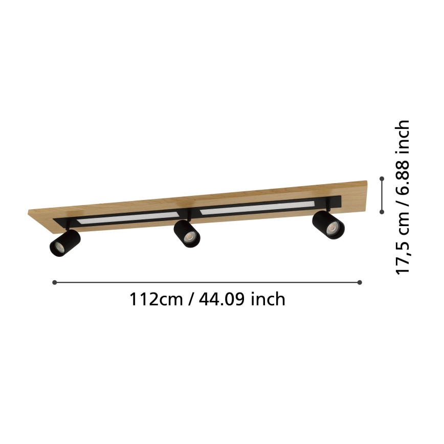 Eglo - LED-Strahler 2xLED/12W/230V + 3xGU10/4,5W
