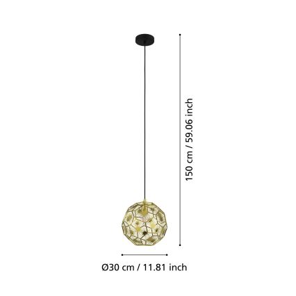 Eglo - Kronleuchter an Schnur 1xE27/60W/230V d. 30 cm
