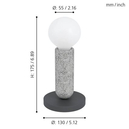 Eglo 39835 - Tischleuchte GIACONECCHIA 1xE27/40W/230V