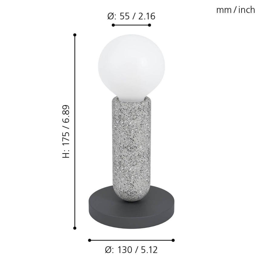 Eglo 39835 - Tischleuchte GIACONECCHIA 1xE27/40W/230V