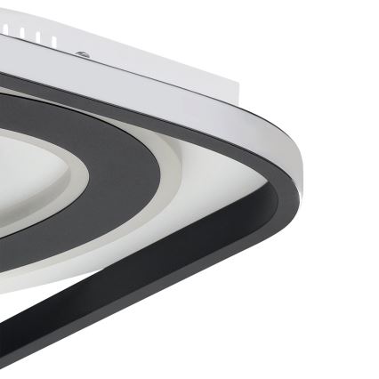 Eglo - Dimmbare LED-Deckenleuchte LED/21,5W/230V + LED/10,5W + LED/3W 3000-6500K schwarz + Fernbedienung