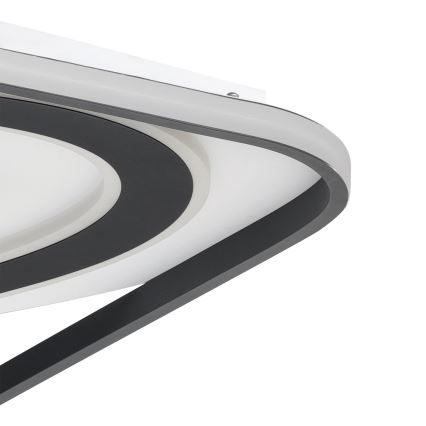 Eglo - Dimmbare LED-Deckenleuchte LED/28W/230V+LED/13W+ LED/2,8W 3000-6500K schwarz + Fernbedienung