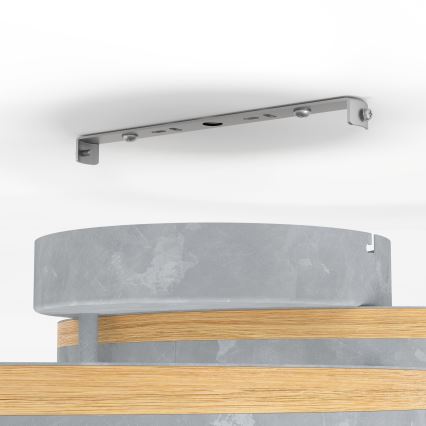 Eglo - Dimmbare LED-Anbauleuchte LED/12,5W/230V + 2xLED/15,5W 3000K grau/Eiche