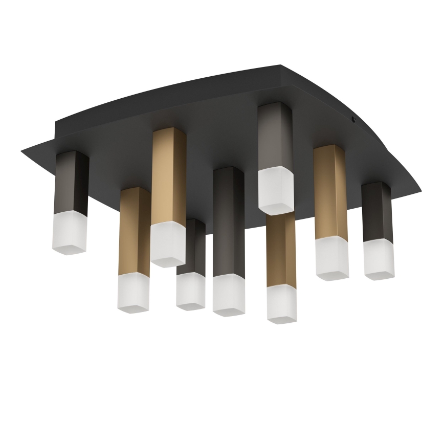 Eglo - Dimmbare LED-Deckenleuchte 9xLED/3,1W/230V 3000K anthrazit/golden