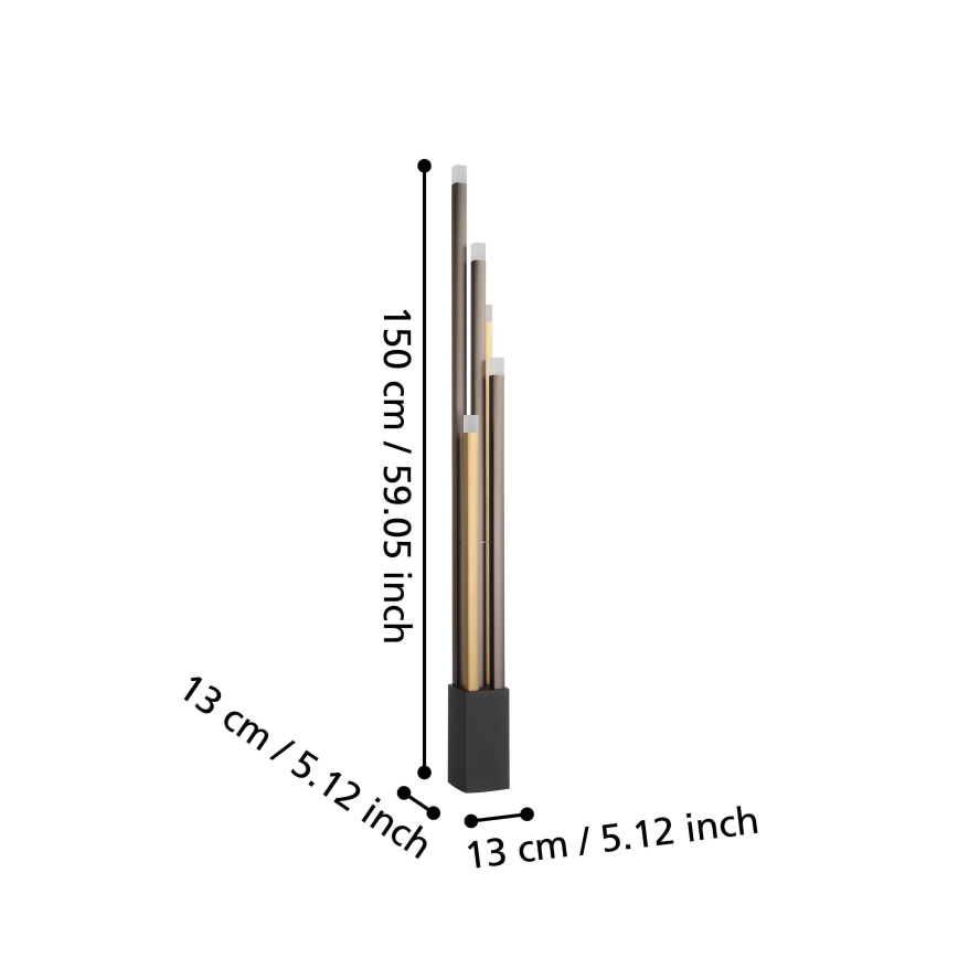Eglo - Dimmbare LED-Stehleuchte 5xLED/3,7W/230V 3000K anthrazit/golden
