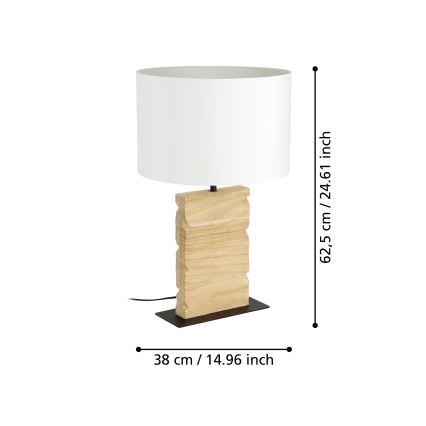 Eglo - Tischleuchte 1xE27/40W/230V 62,5 cm braun