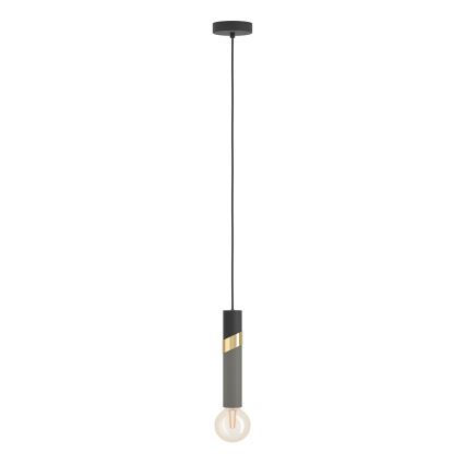 Eglo - Hängeleuchte 1xE27/40W/230V schwarz/golden