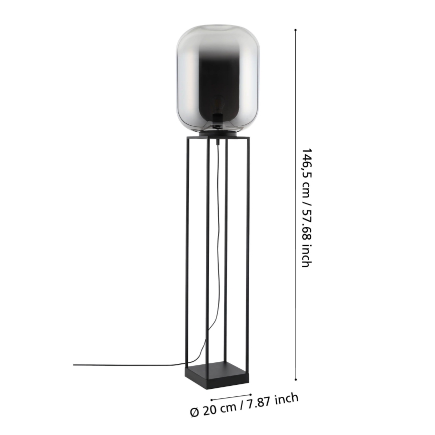 Eglo - Stehleuchte 1xE27/40W/230V rauchig