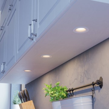 Eglo - 3er-Set dimmbare LED-Einbauleuchten LED/4,8 W/230 V, Ø 8,8 cm, weiß