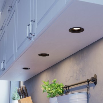 Eglo - 3er-Set dimmbare LED-Einbauleuchten LED/4,8W/230V Ø 8,8 cm schwarz