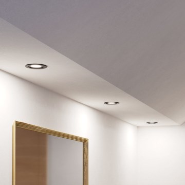 Eglo - 3er-Set LED-Badezimmer-Einbaustrahler 1x GU10 / 4,5 W / 230 V IP44 schwarz
