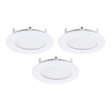 Eglo - 3er-Set LED-Einbauleuchte FUEVA-RW 1x LED/2,8 W/230 V Ø 8,5 cm