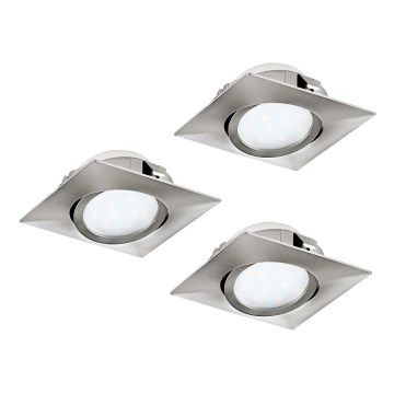 Eglo - 3er-Set PINEDA Einbau-LED-Leuchten LED/4,9W/230V