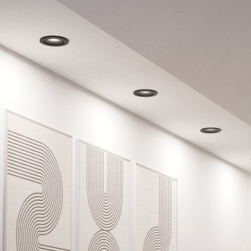 Eglo - 3er-Set RGBW-LED-Einbau-Downlights, dimmbar, 4,7 W / 230 V, 2700–6500 K, schwarz