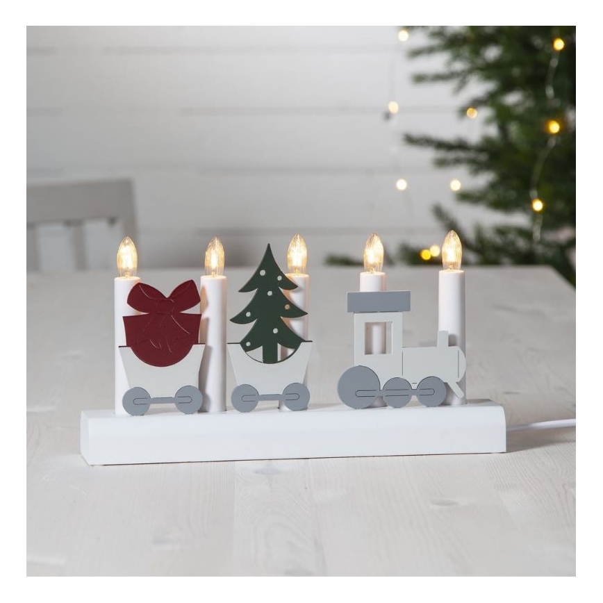 Eglo - Weihnachtskerzenleuchter 5xE10/3W/230V