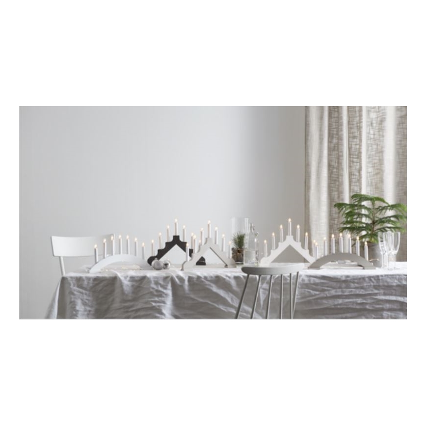 Eglo - Weihnachtsleuchter 7xE10/3W/230V grau