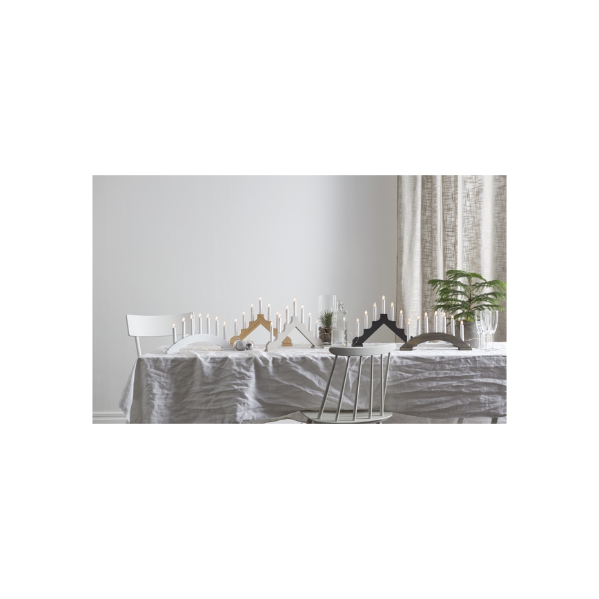 Eglo - Weihnachtskerzenhalter 7xE10/3W/230V braun