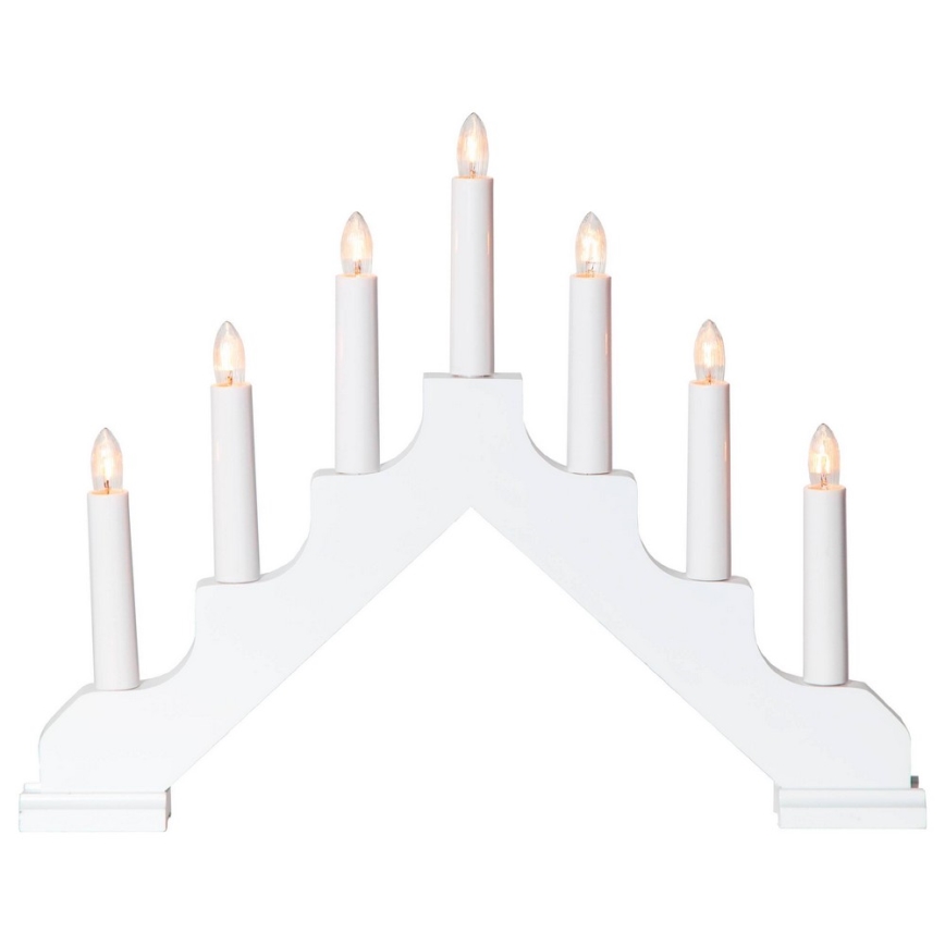 Eglo - Weihnachtskerzenhalter 7xE10/3W/230V weiß