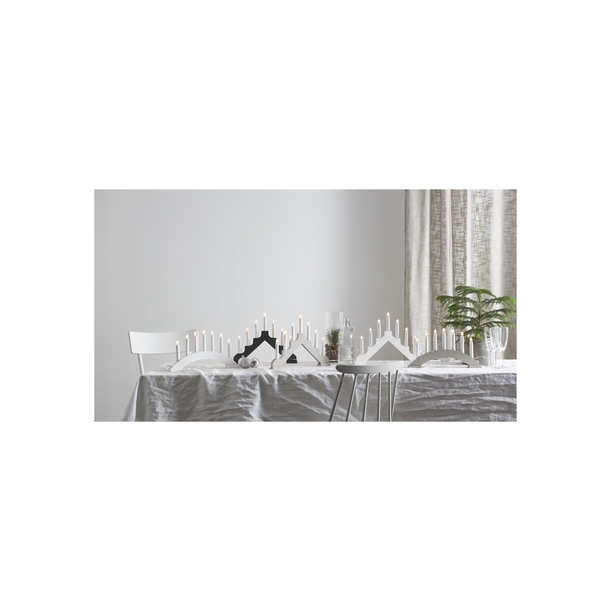 Eglo - Weihnachtskerzenhalter 7xE10/3W/230V weiß