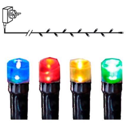 Eglo - LED-Außen-Weihnachtslichterkette 80xLED 8m IP44 mehrfarbig