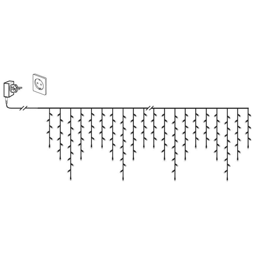 Eglo 410824 - LED-Weihnachtslichterkette für den Außenbereich 480xLED/17x0,55m IP44 warmweiβ
