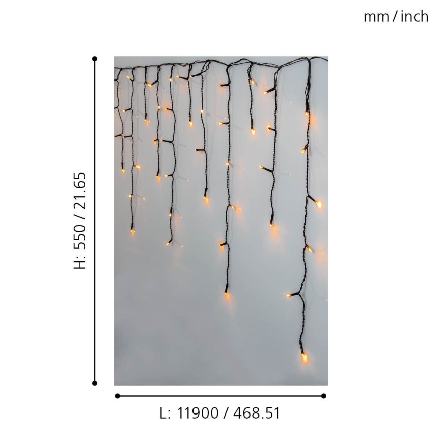 Eglo 410824 - LED-Weihnachtslichterkette für den Außenbereich 480xLED/17x0,55m IP44 warmweiβ