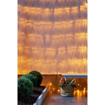 Eglo – LED-Outdoor-Weihnachtslichterkette 160xLED 2m IP44 warmweiß